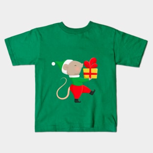 Cute Santa helper in Christmas elf costume. Kids T-Shirt